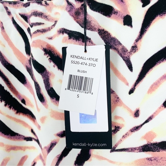 NWT Kendall + Kylie Zebra Print High Waist Midi Skirt Sz S - Picture 4 of 7